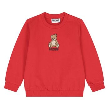 Younger Red Teddy Bear Logo Sweatshirt