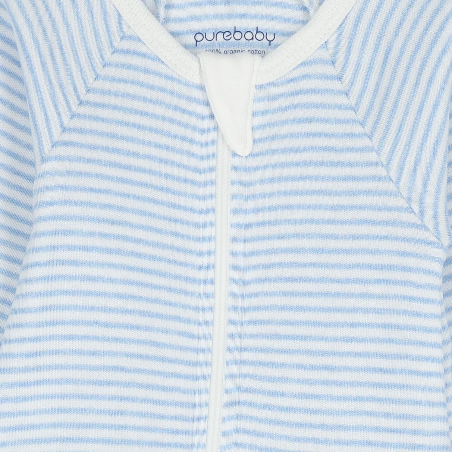 Baby Boys White & Blue Babygrows ( 2 Pack ), 2, hi-res image number null