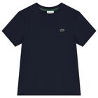 Boys Navy Blue Logo T-Shirt, 2, hi-res