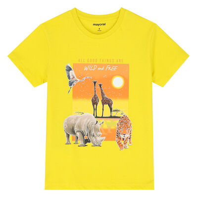 Boys Yellow Animals T-Shirt