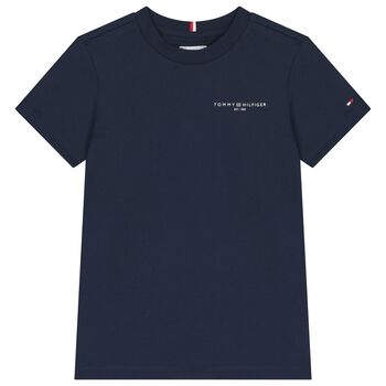 Boys Navy Blue Logo T-Shirt
