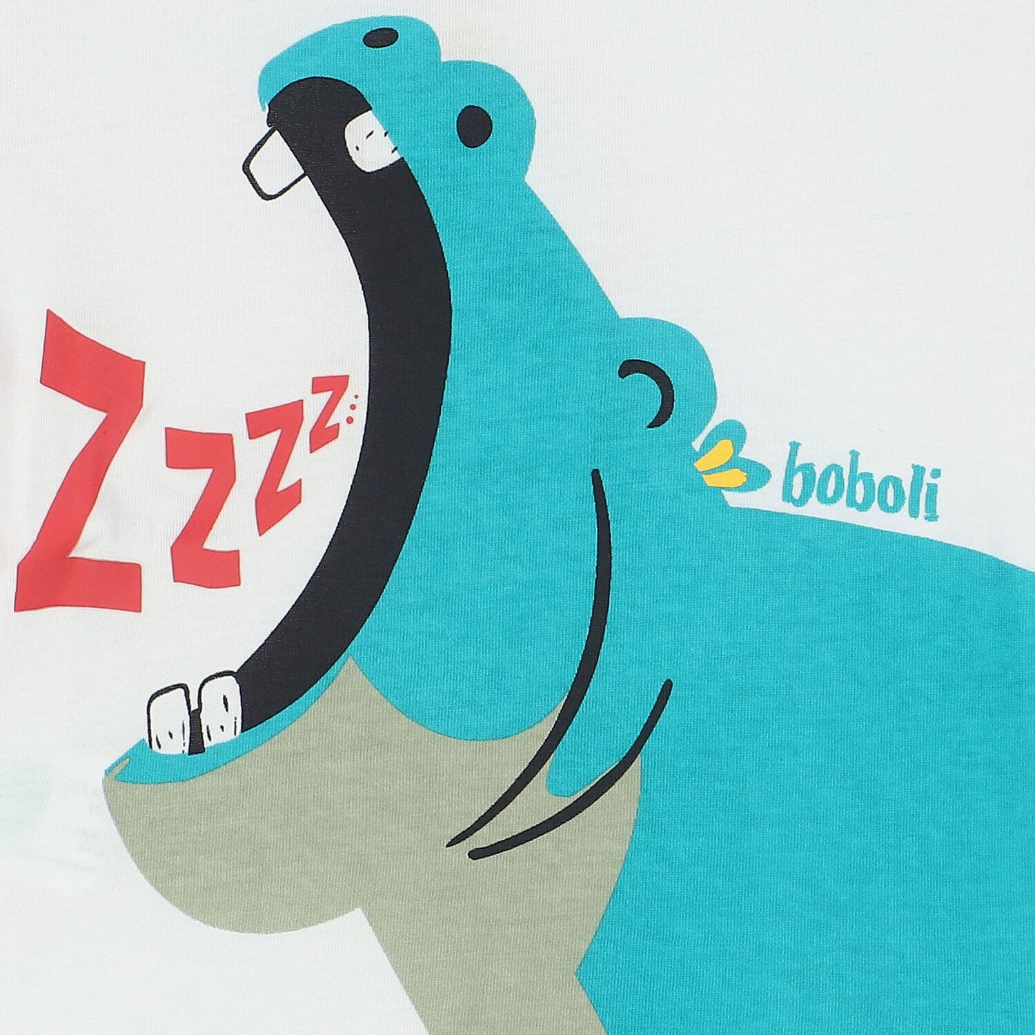 Boys White Hippopotamus T-Shirt, 1, hi-res image number null