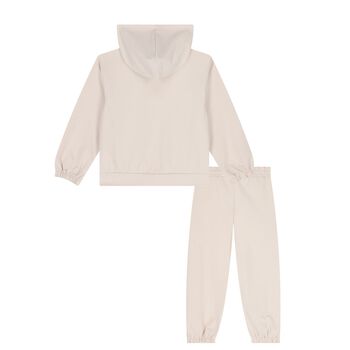 Girls Beige Teddy Bear Tracksuit