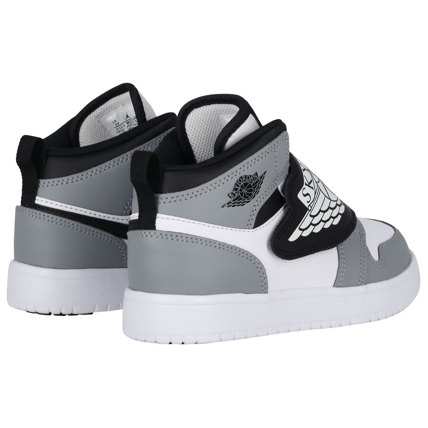 Grey, Black & White Sky Jordan 1 Trainers, 3, hi-res