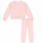 Girls Pink Crystal Logo Tracksuit, 1, hi-res