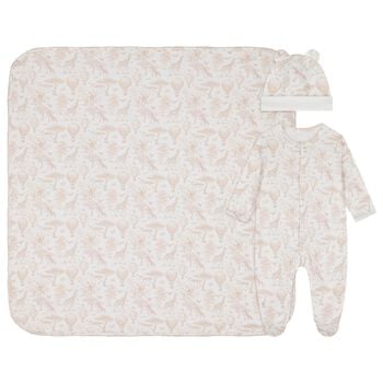 White & Beige Africa Babygrow Gift Set