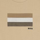 Boys Beige Logo T-Shirt, 2, hi-res