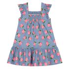 فستان بطبعة الزهور باللون البنفسجي  للبنات  , 1, hi-res