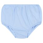 فستان بولو دب من القطن باللون الأزرق للبنات الصغار, 1, hi-res