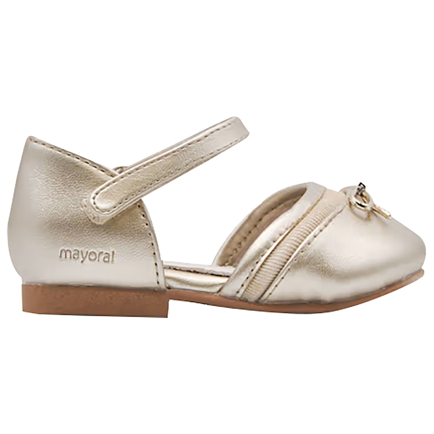 Younger Girls Gold Logo Shoes, 1, hi-res