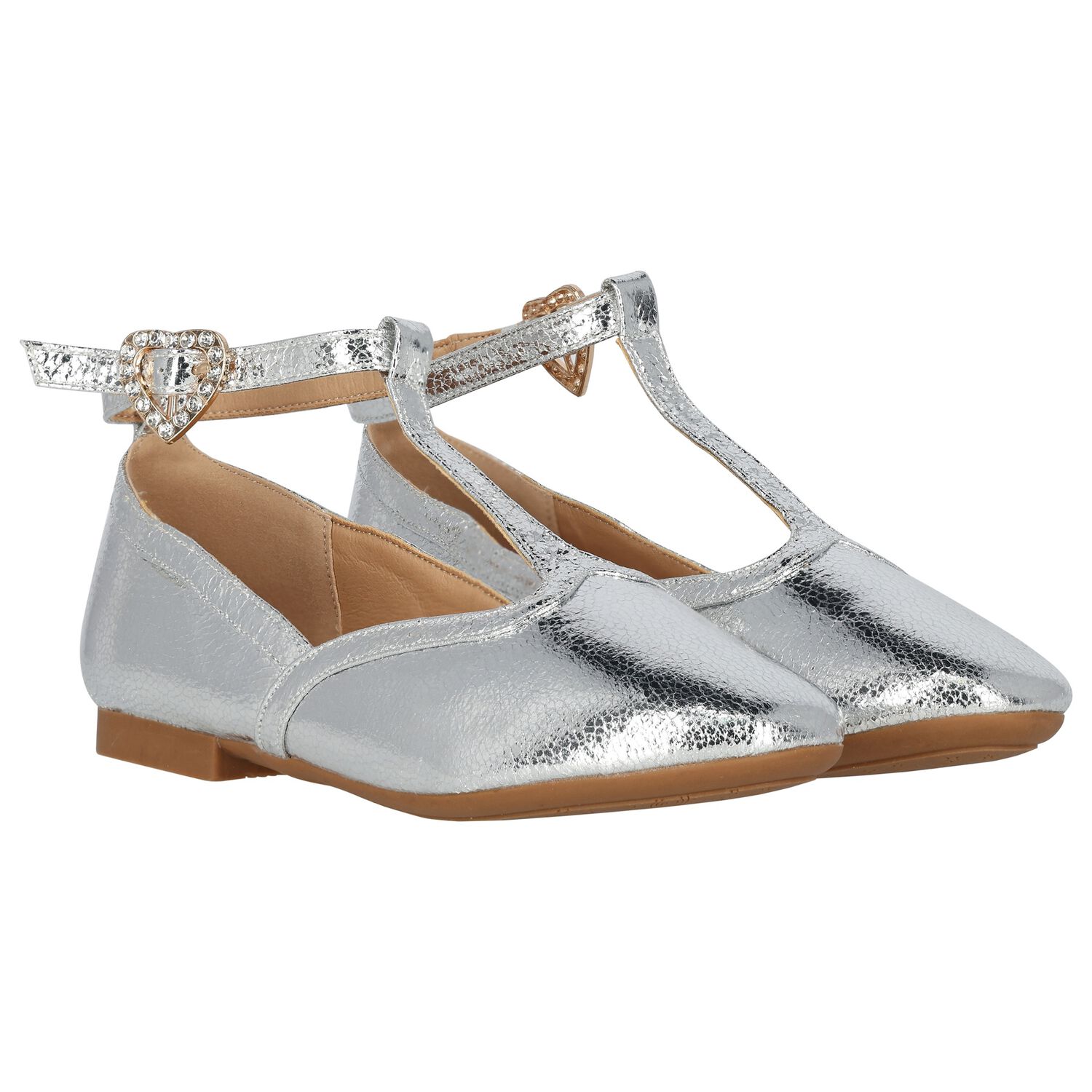 Girls Silver Shoes, 2, hi-res image number null