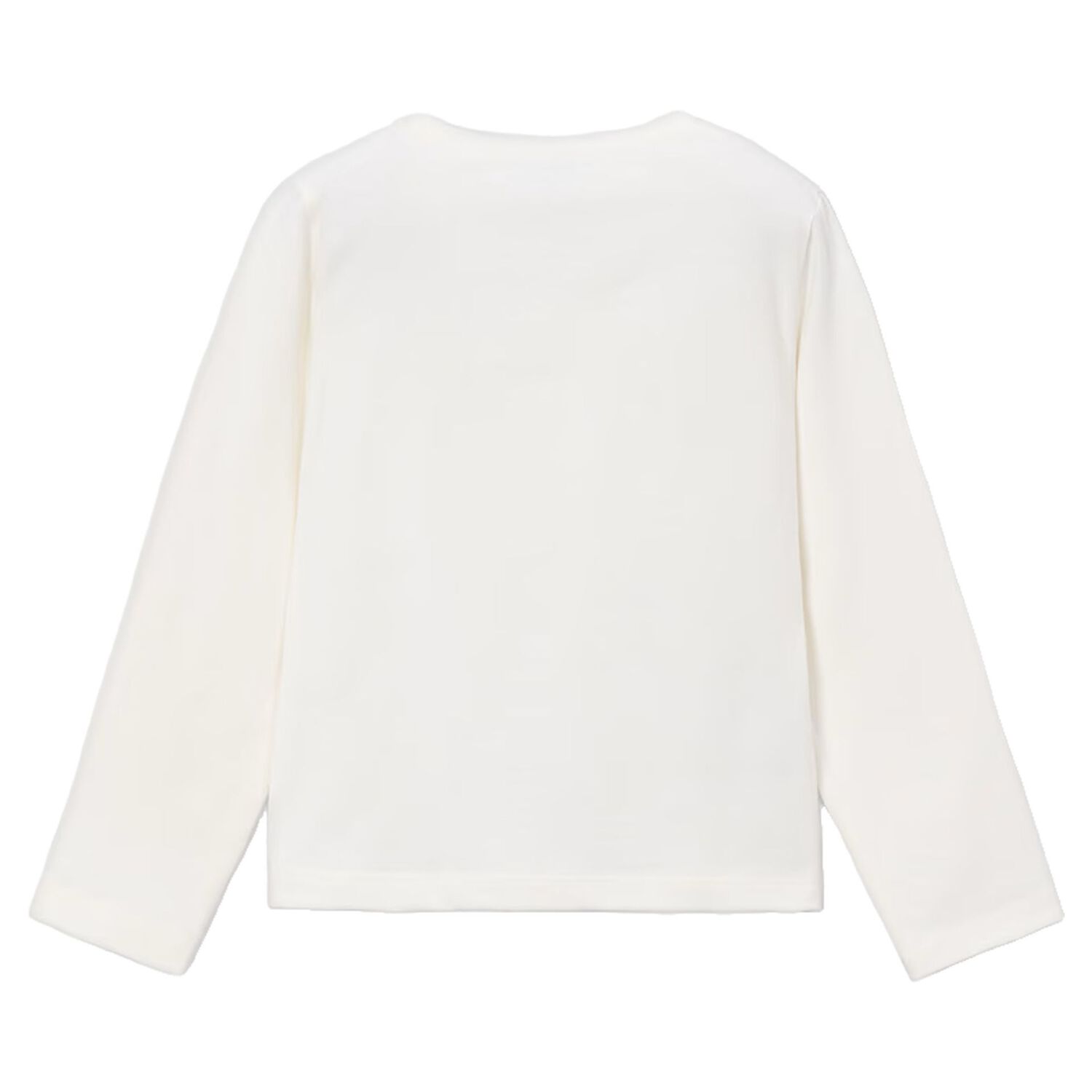 Girls Ivory Long Sleeve Top, 3, hi-res