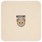 Beige Teddy Bear Logo Baby Blanket, 2, hi-res