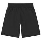 Boys Black Thunderbolt Logo Shorts, 2, hi-res