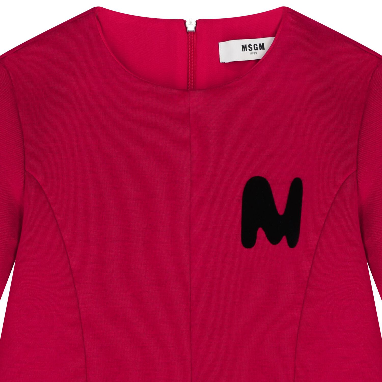 Girls Red Logo Scuba Dress, 2, hi-res