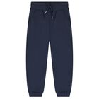 Boys Navy Blue & Blue Tracksuit, 2, hi-res