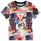 تي شيرت متعدد الألوان بشعار للأولاد, 4, hi-res