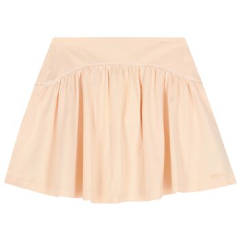 Girls Pink Logo Skirt