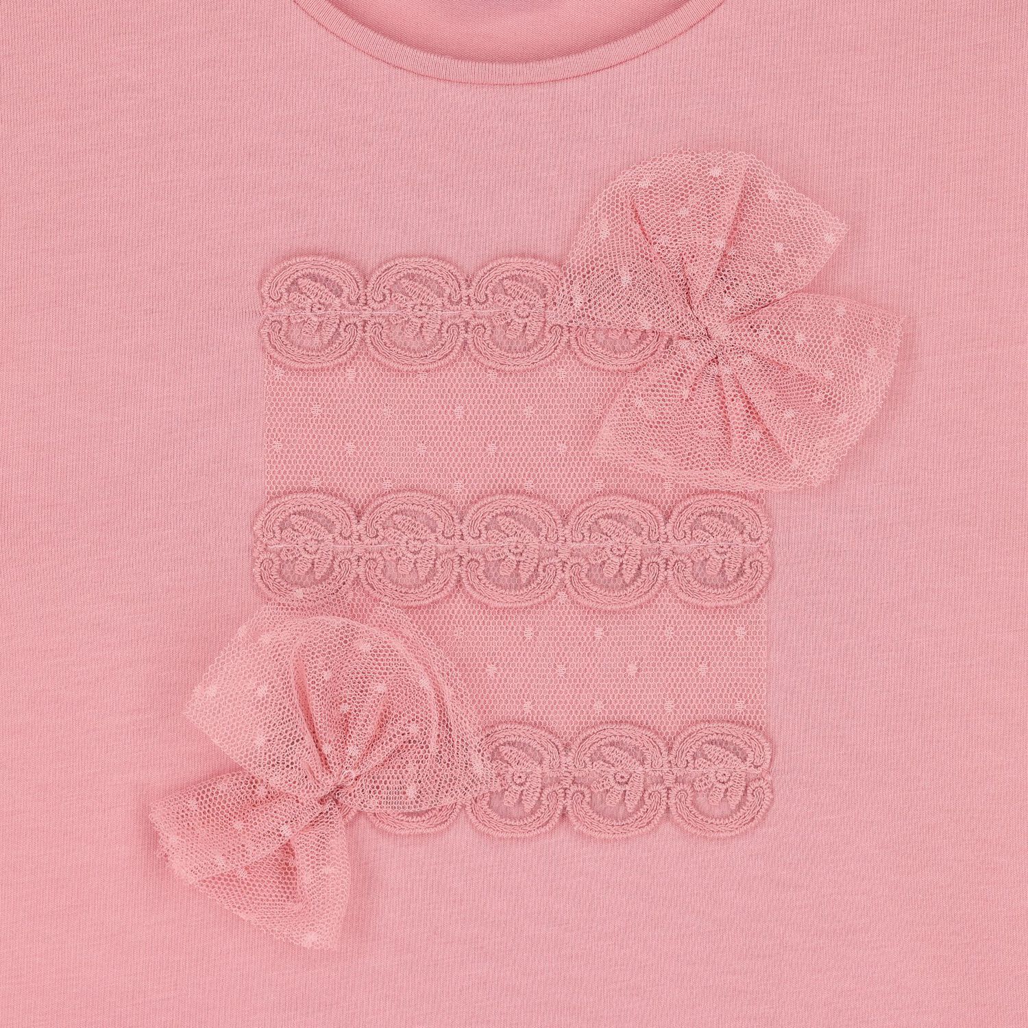 Girls Pink Bow T-Shirt, 2, hi-res image number null