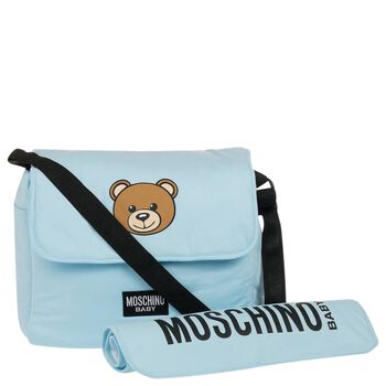 Blue Teddy Bear Baby Changing Bag