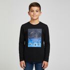 Boys Navy Blue Glow in the Dark Long Sleeve Top, 1, hi-res