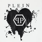 تيشيرت بالشعار باللون الأبيض والأسود للبنات , 1, hi-res