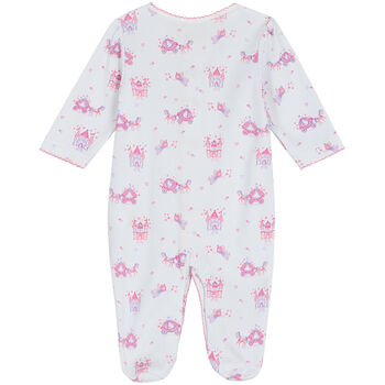 Baby Girls White Fairytale Wishes Babygrow