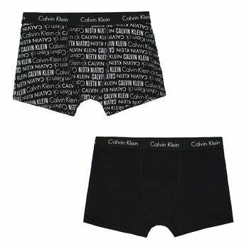 Boys Black Boxer Shorts ( 2-Pack )