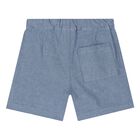 طقم شورت جرو باللونين الأبيض والأزرق للأولاد, 1, hi-res