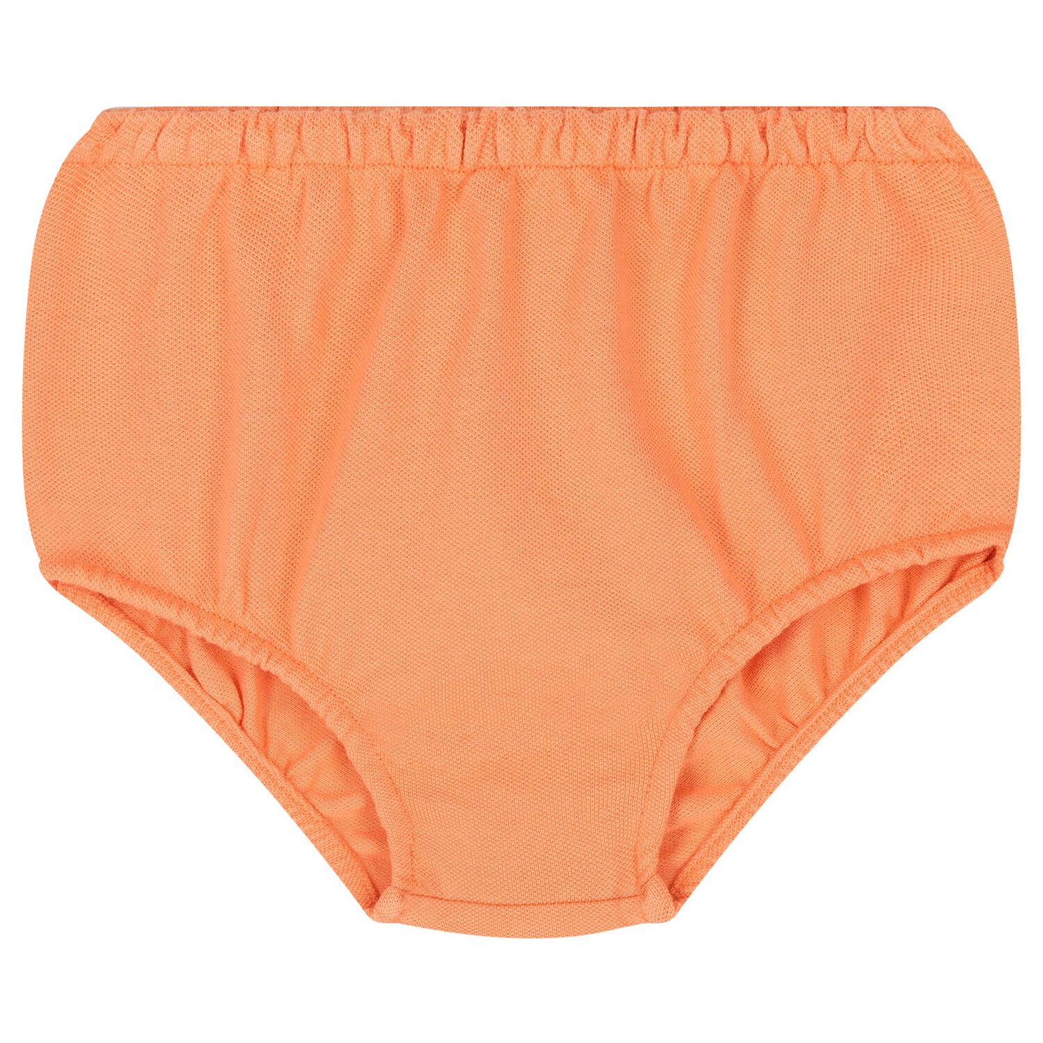 فستان بنات بولو من القطن باللون البرتقالى , 1, hi-res