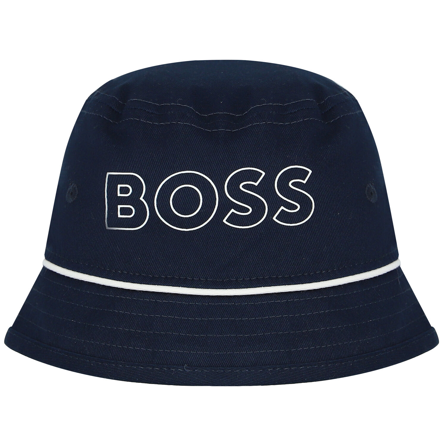 Younger Boys Navy Blue Logo Bucket Hat, 1, hi-res