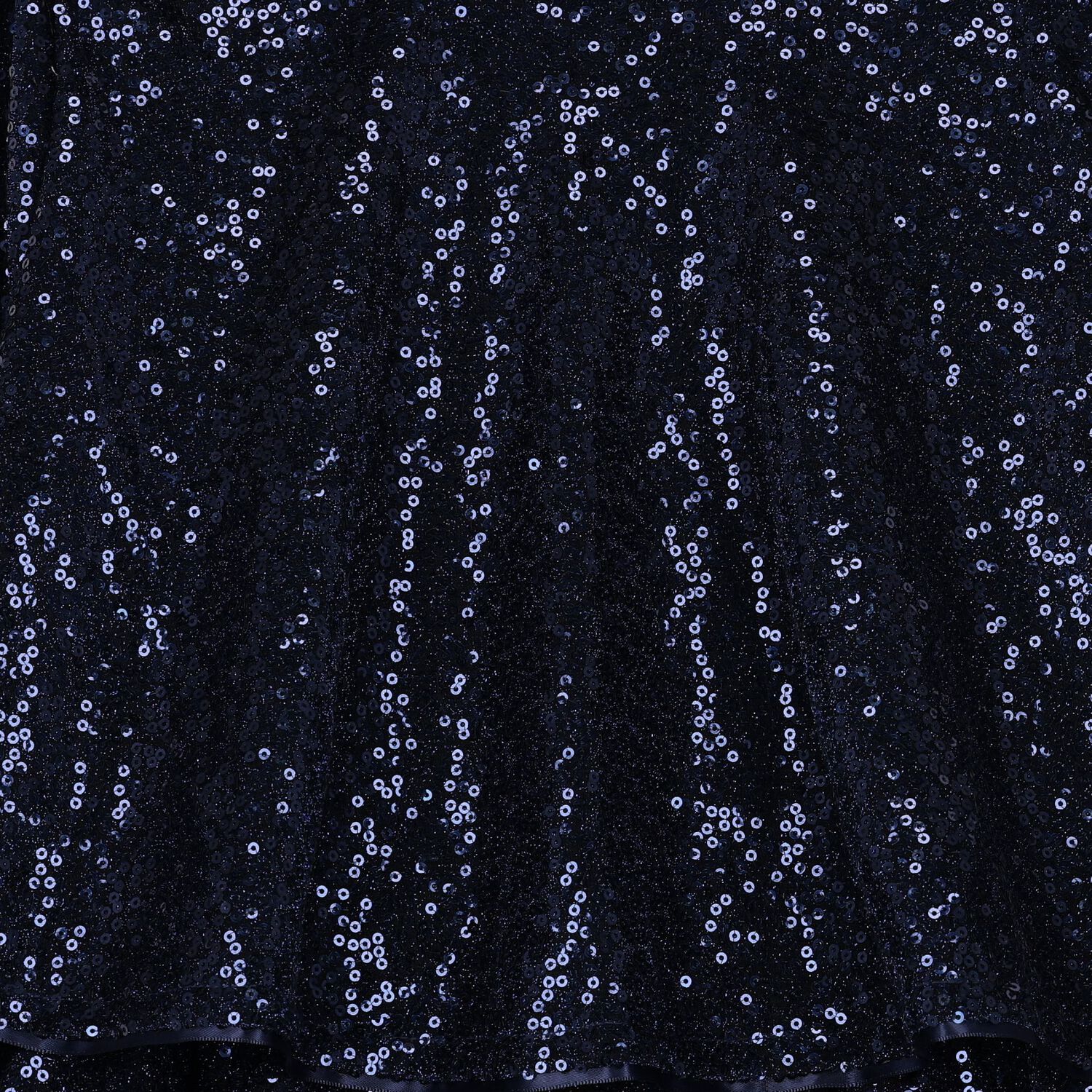 فستان بنات مزين بالترتر باللون الكحلي, 1, hi-res