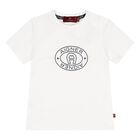Younger Boys White Logo T-Shirt, 1, hi-res