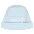 Baby Boys Blue Lace Hat, 1, hi-res