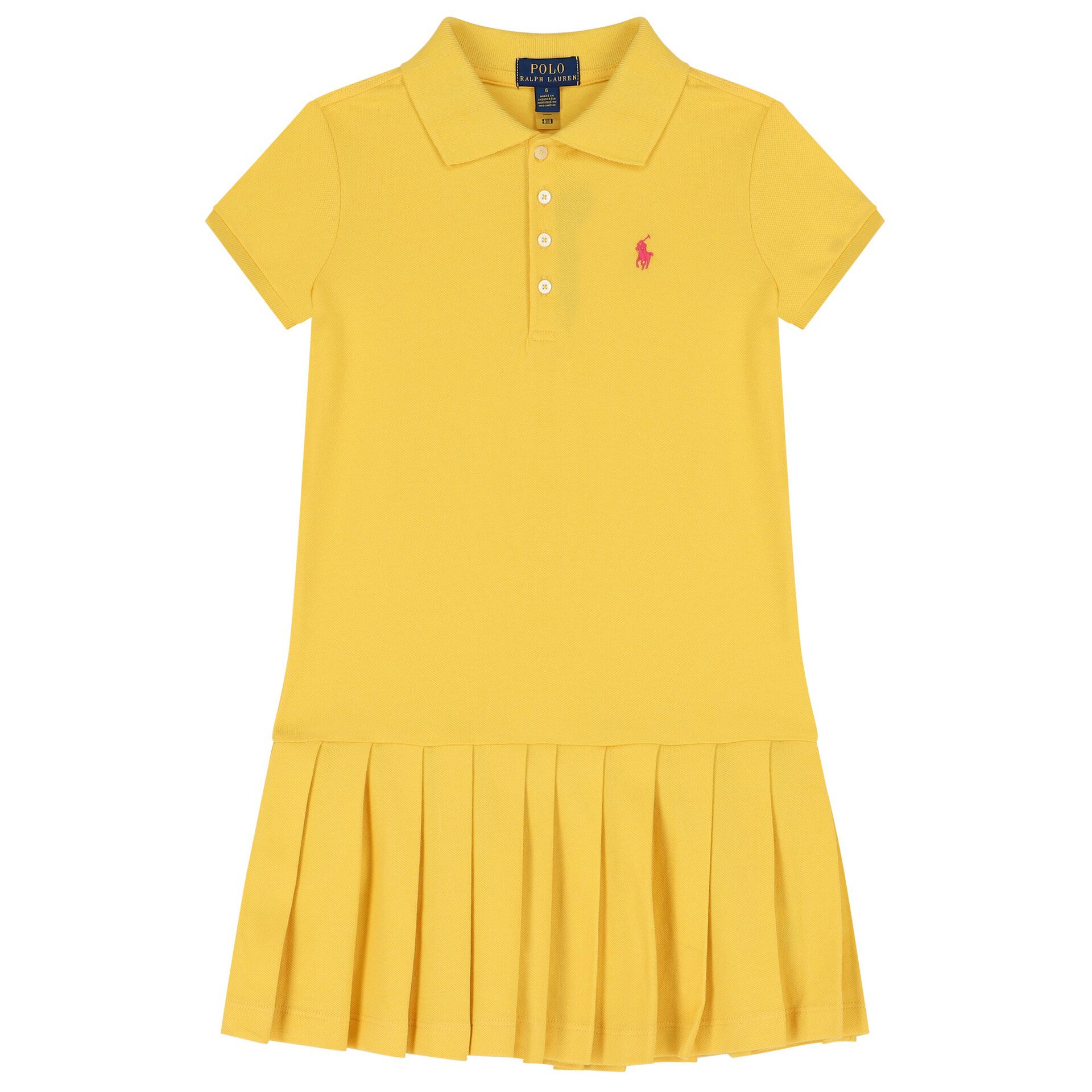 Girls yellow polo dress shop