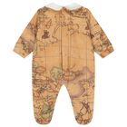 Ivory & Beige Geo Map Babygrow Gift Set, 2, hi-res