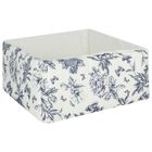Ivory & Navy Blue Toile De Jouy Baby Accessory Basket, 1, hi-res