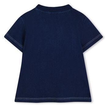 Younger Boys Navy Blue Logo T-Shirt