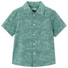 Boys Green Motorbike Shirt, 1, hi-res