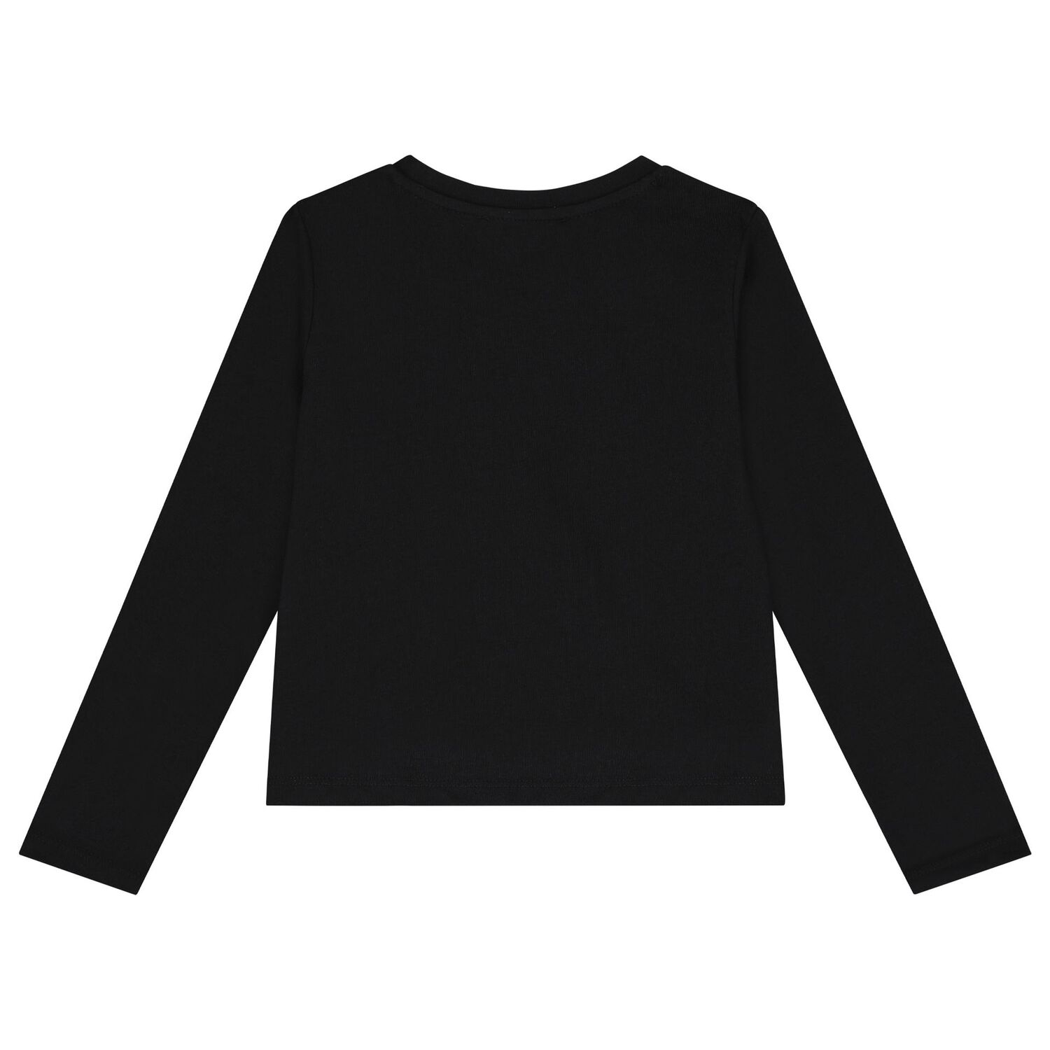 Girls Black Logo Long Sleeve Top, 1, hi-res image number null
