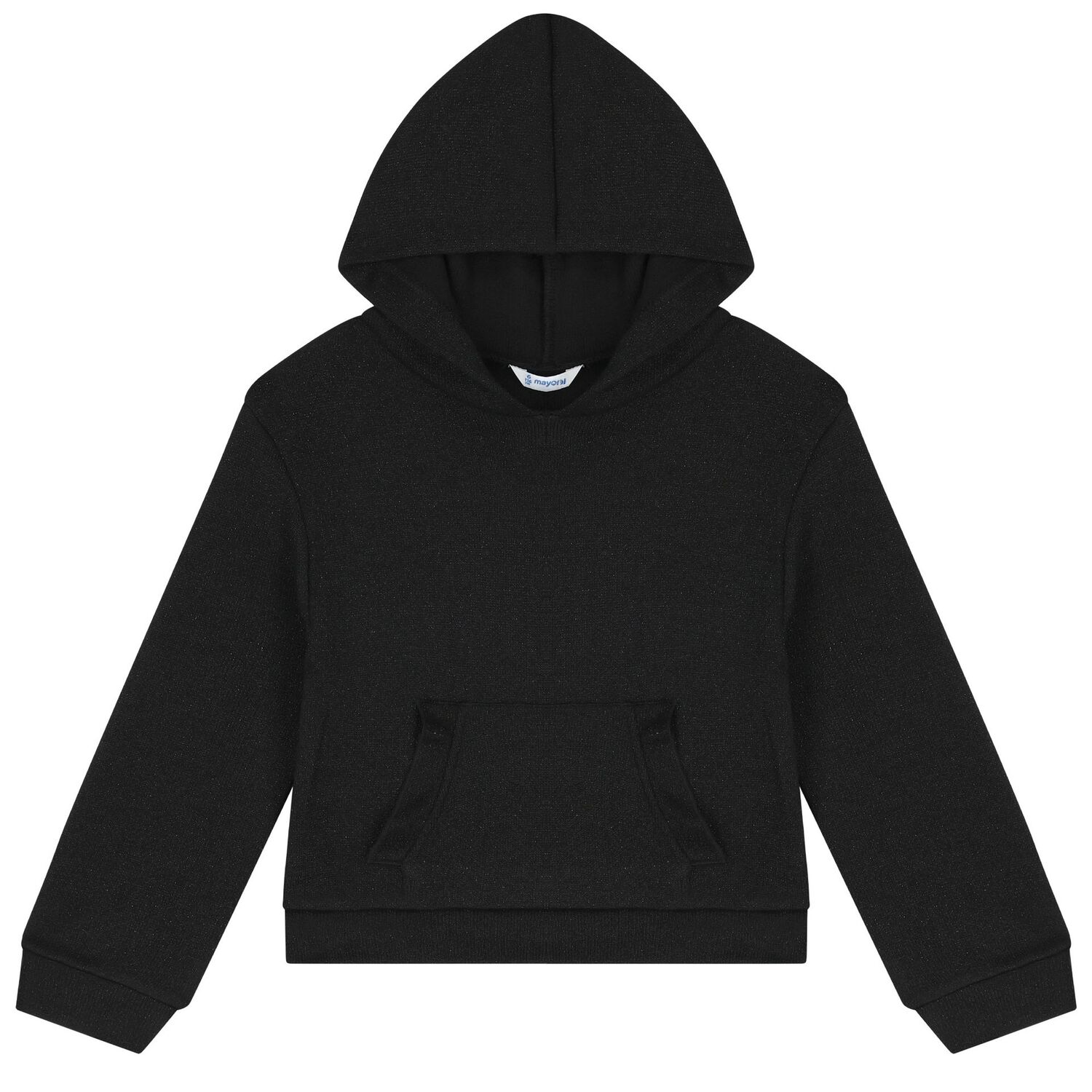 طقم تنورة هودي للبنات باللونين الأسود والبيج, 1, hi-res