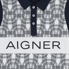 قميص بولو بشعار باللون أبيض وأزرق داكن للأولاد, 1, hi-res