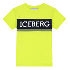 Younger Boys Neon Green Logo T-Shirt, 1, hi-res