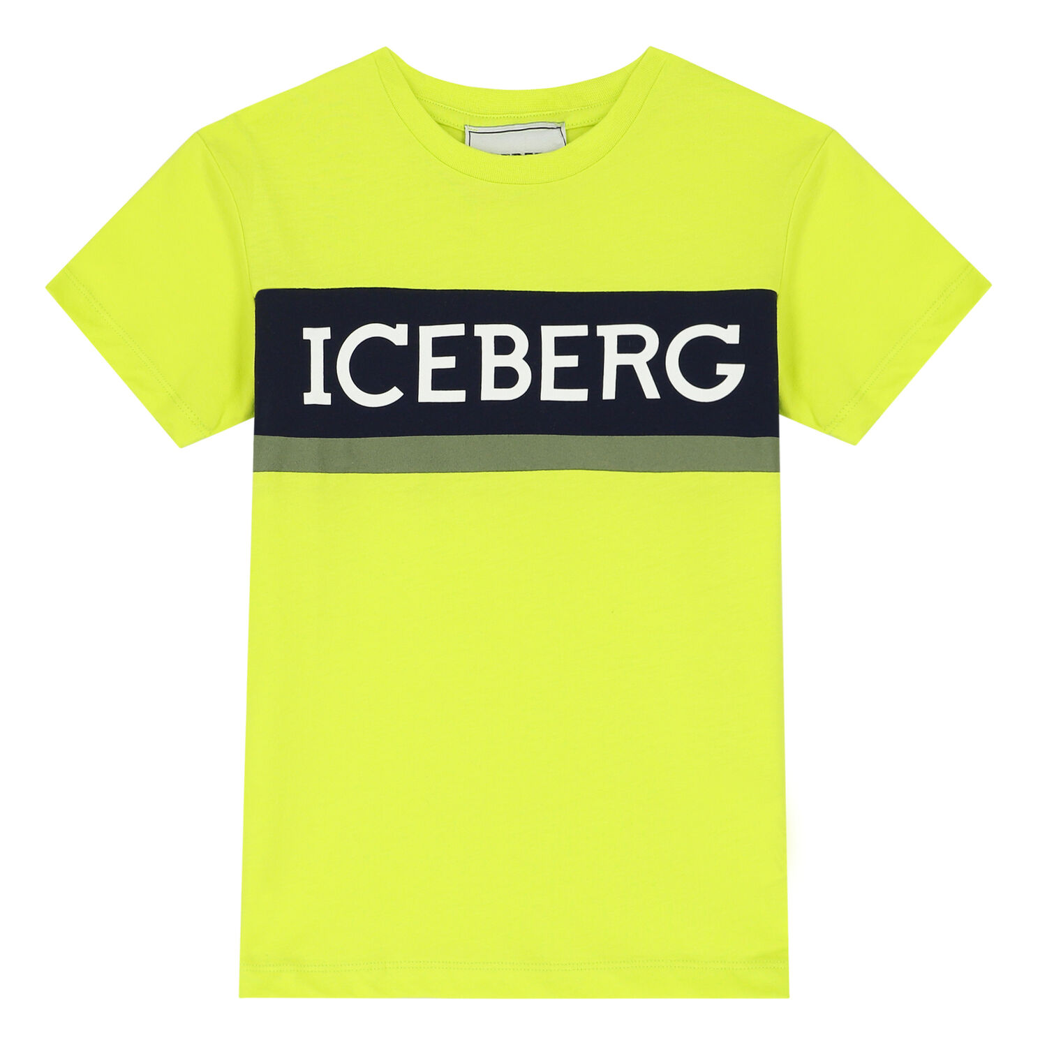 Younger Boys Neon Green Logo T-Shirt, 1, hi-res