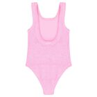 Girls Bubblegum Pink Crinkle Swimsuit, 2, hi-res