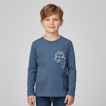 Boys Blue Long Sleeve Top