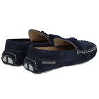 Boys Navy Suede Shoes, 1, hi-res