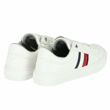 Girls White Logo Trainers