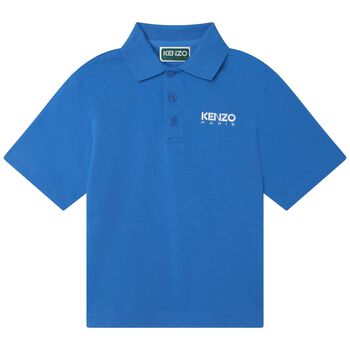 Boys Blue Logo Polo Shirt