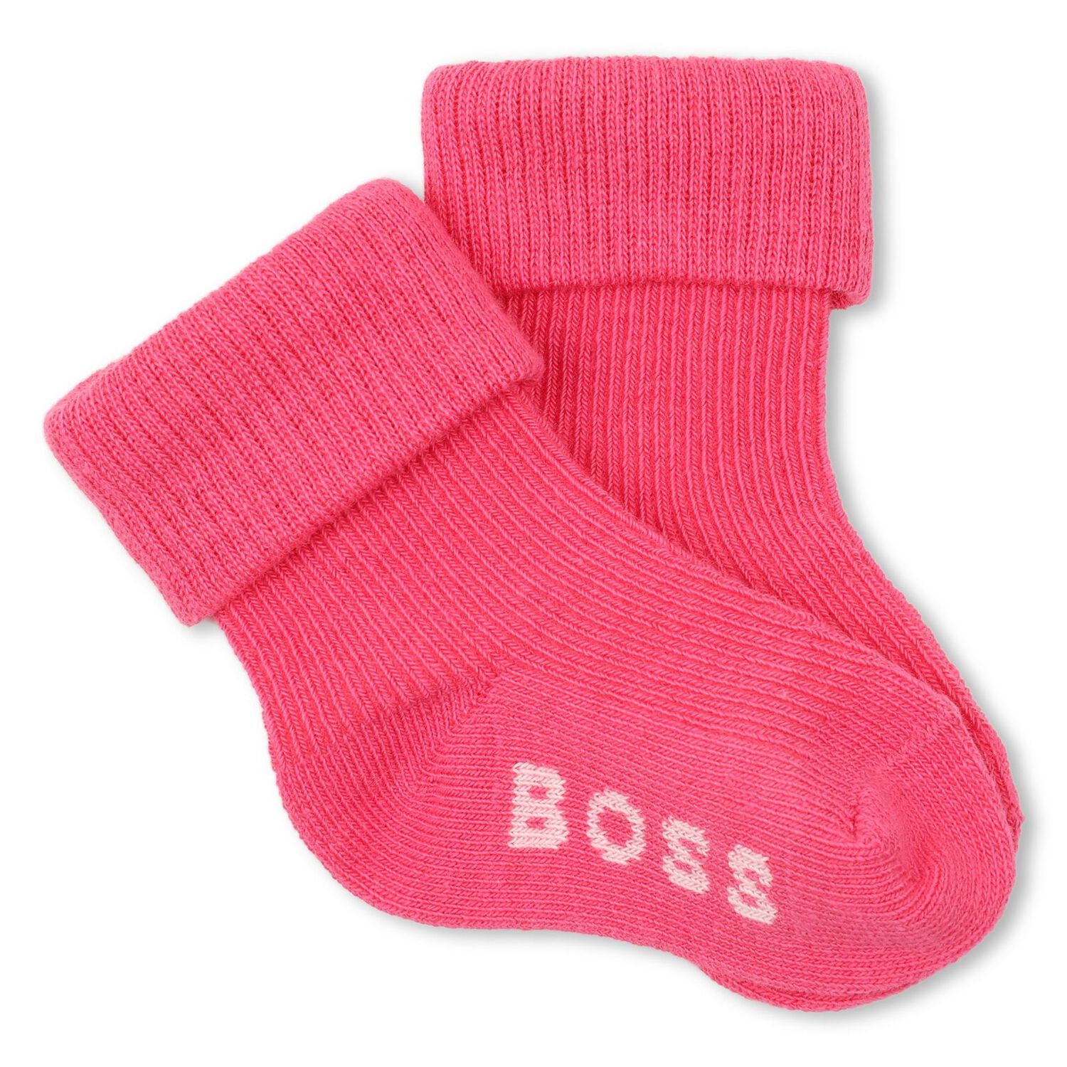 Baby Girls Pink & Beige Logo Socks ( 3-Pack ) , 1, hi-res